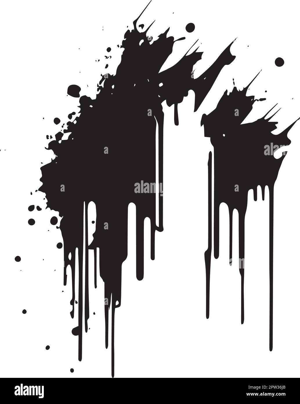 Splated Ink Vector Splattered ink technique Stock Vector Images - Alamy