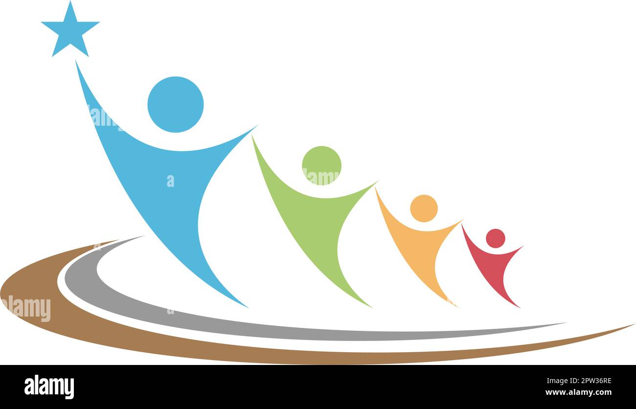 Community logo icon colorful hi-res stock photography and images - Alamy