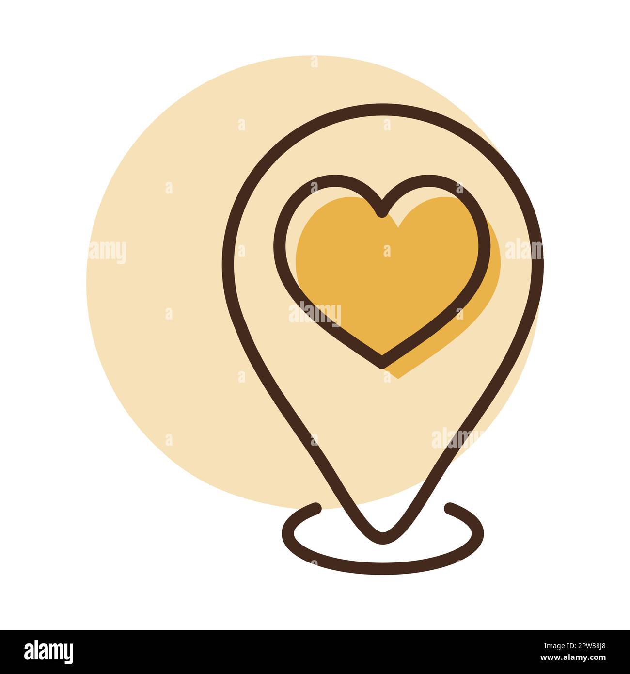 Map pointer with heart vector icon Stock Vector Image & Art - Alamy