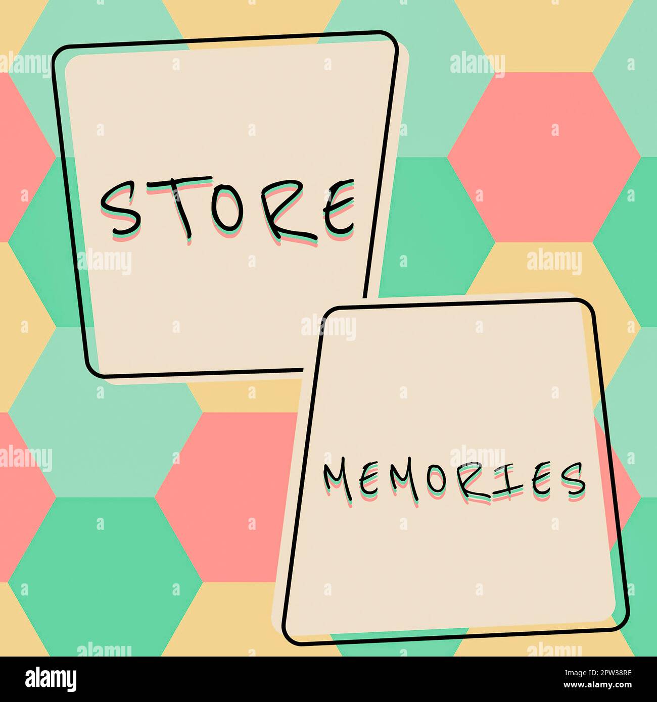 Hand writing sign Store Memories, Internet Concept a process of ...