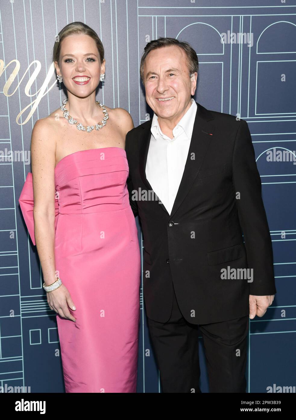 Chef Daniel Boulud, right, and Katherine Gage attend the Tiffany & Co