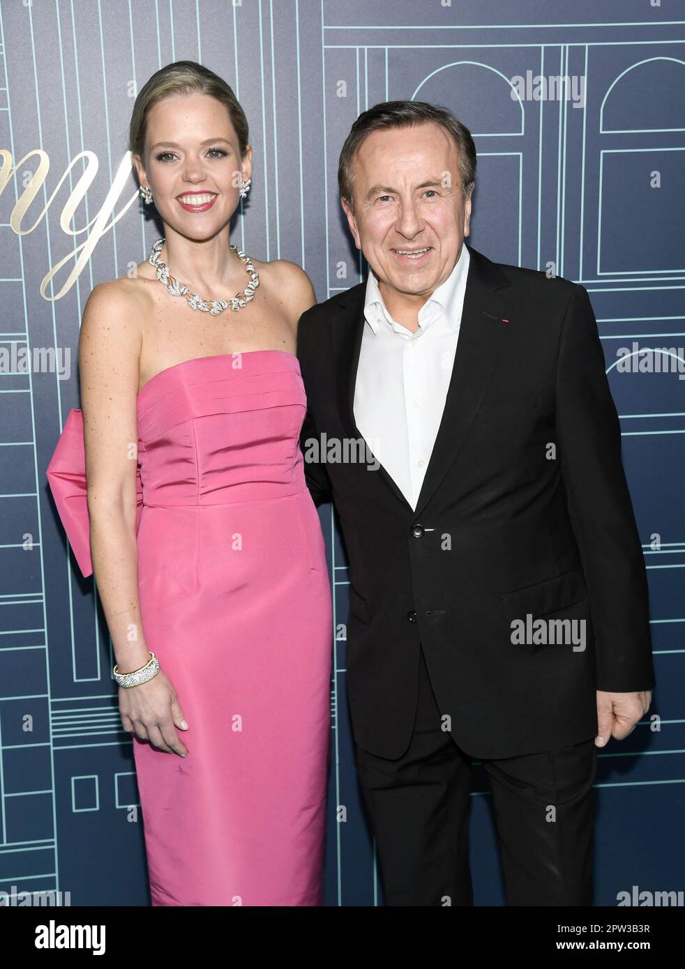 Chef Daniel Boulud, right, and Katherine Gage attend the Tiffany & Co