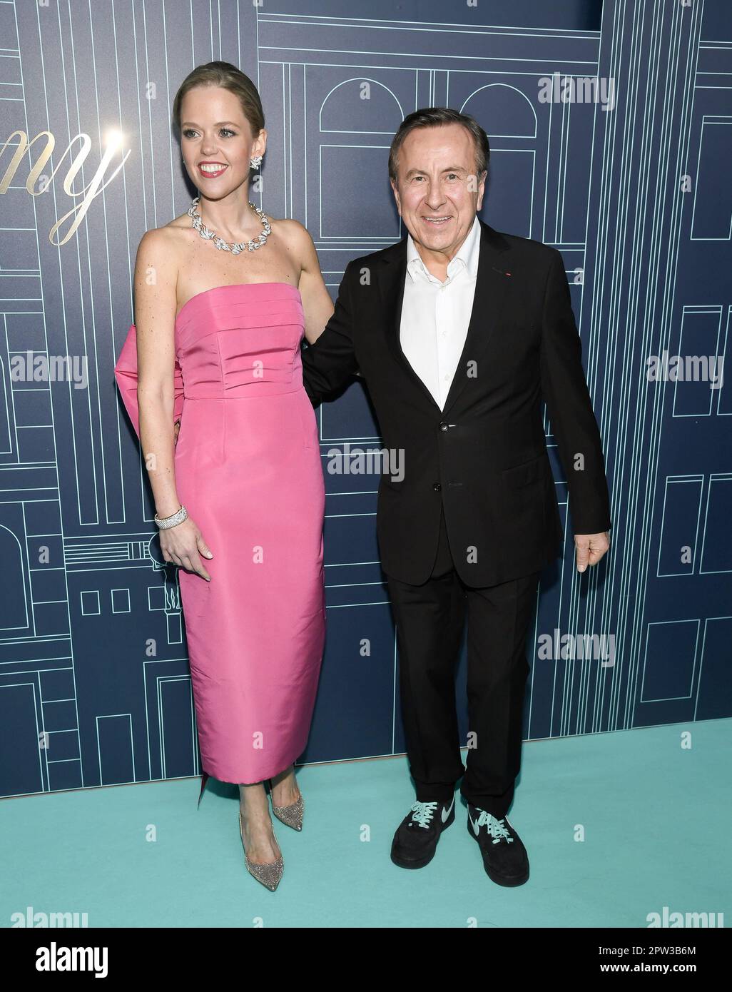 Chef Daniel Boulud, right, and Katherine Gage attend the Tiffany & Co