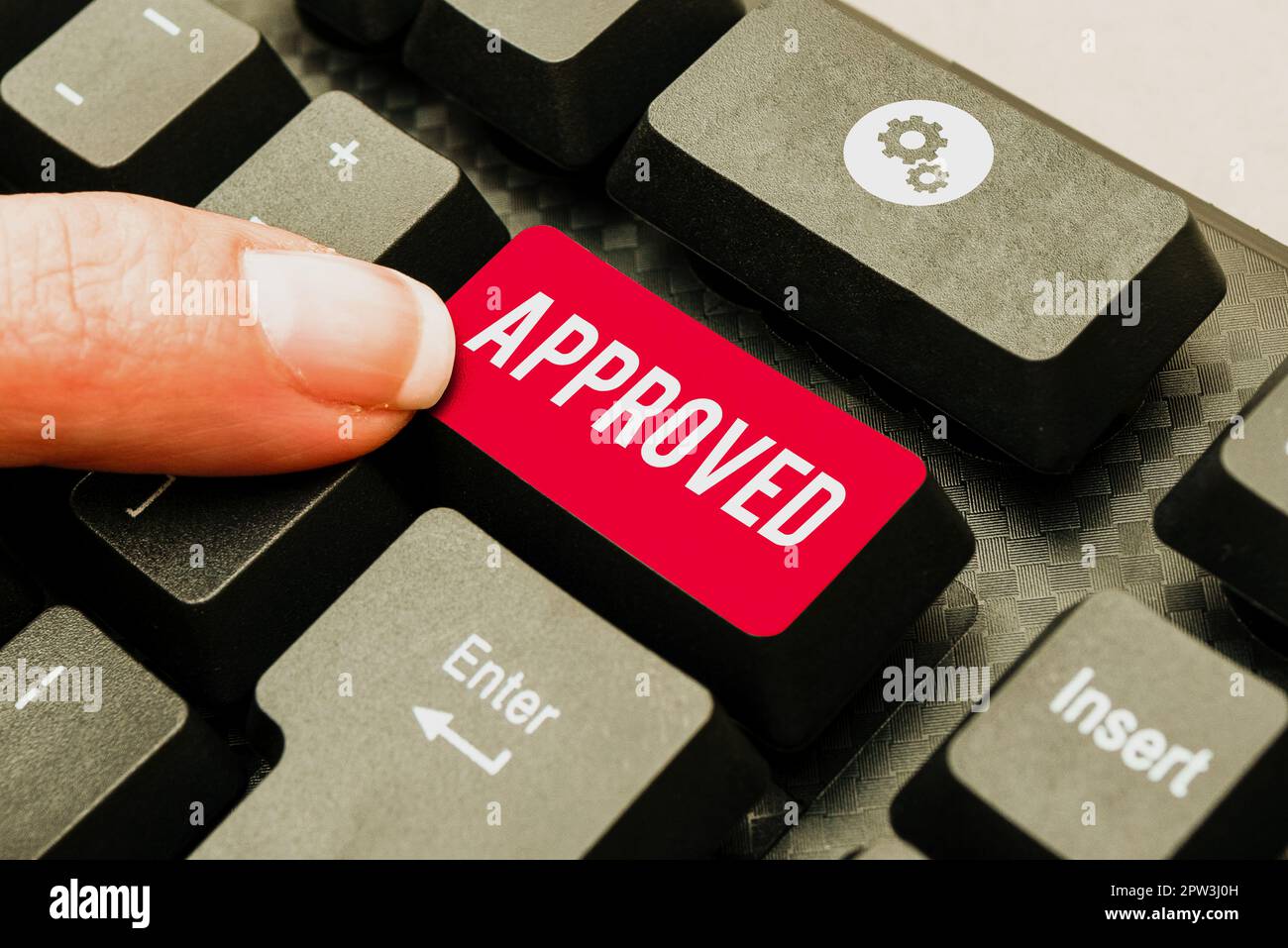 Inspiration showing sign Approved, Concept meaning to have or express a