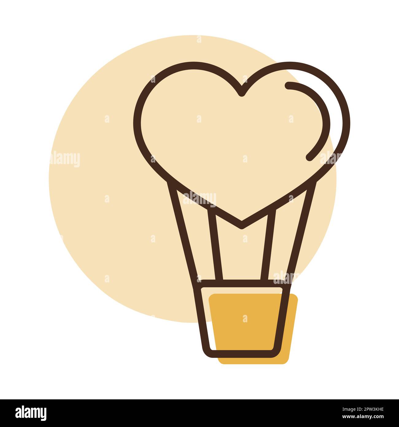 Heart air balloon vector isolated icon Stock Vector Image & Art - Alamy