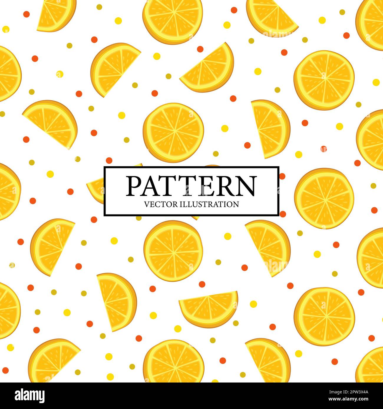 Pattern background of fresh yellow lemon slices - Vector illustration ...