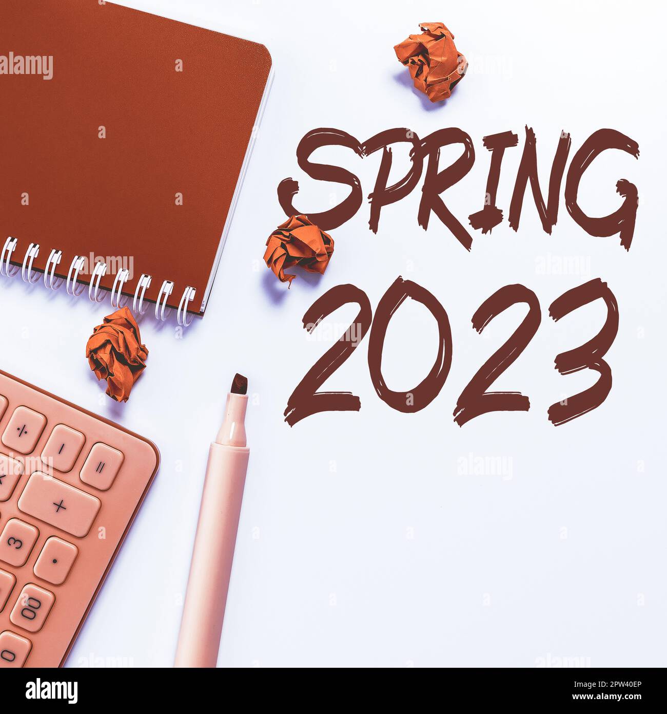 Spring Header 2023 Handwriting text Spring 2023, Business approach time of year where ...