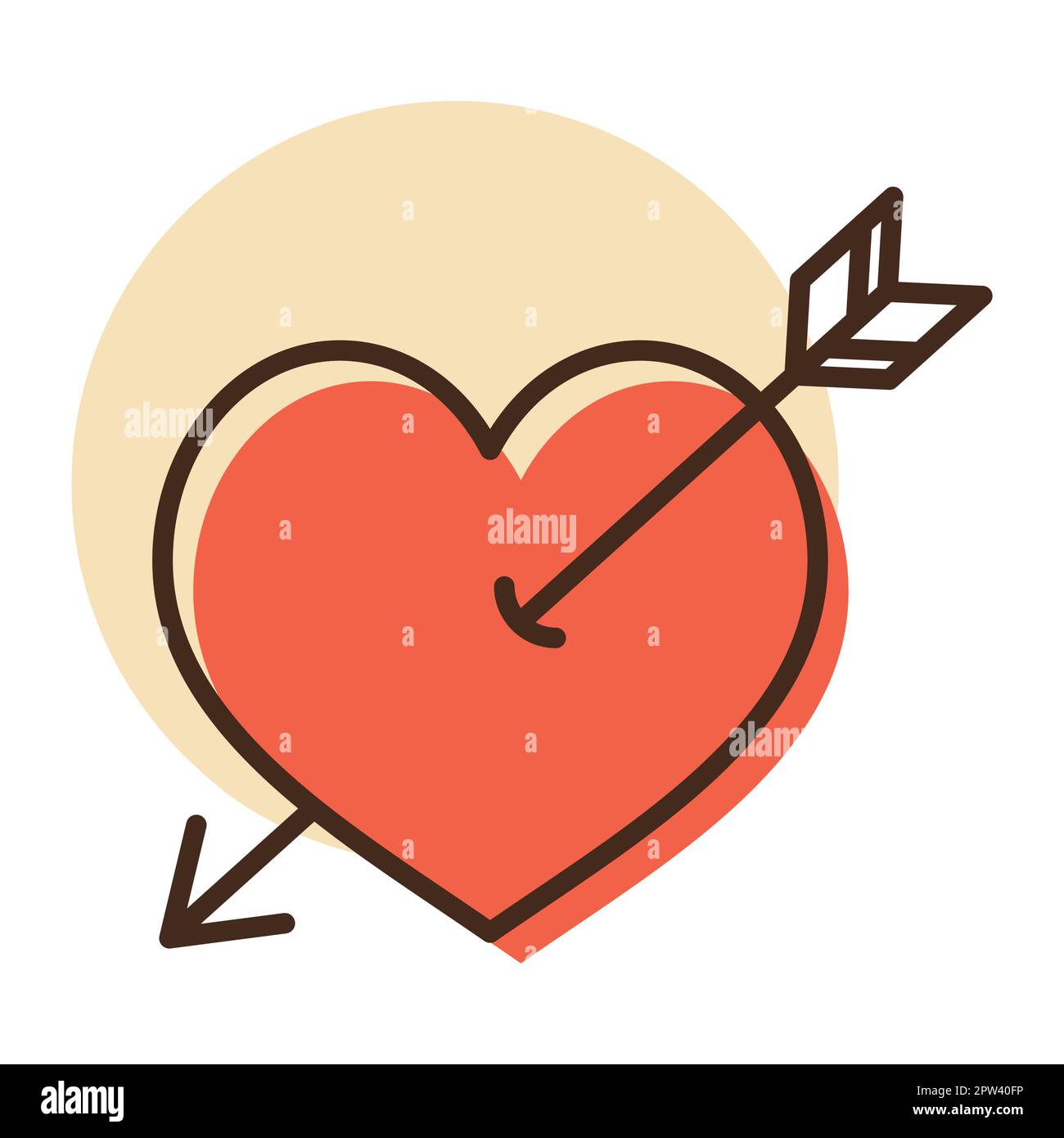 Arrow heart vector icon. Love sign Stock Vector Image & Art - Alamy