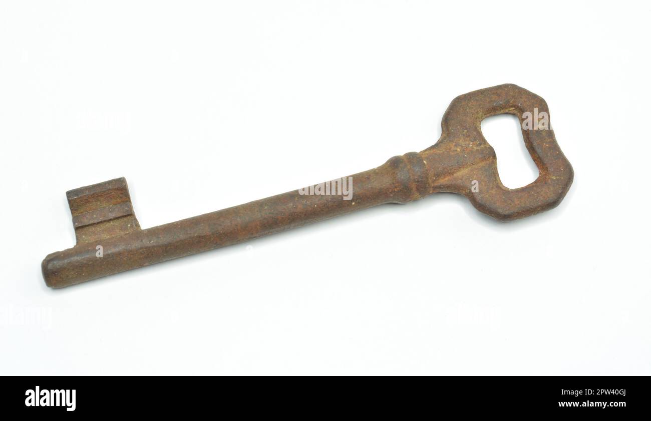 Vintage rusty key made of metal Stock Photo Alamy