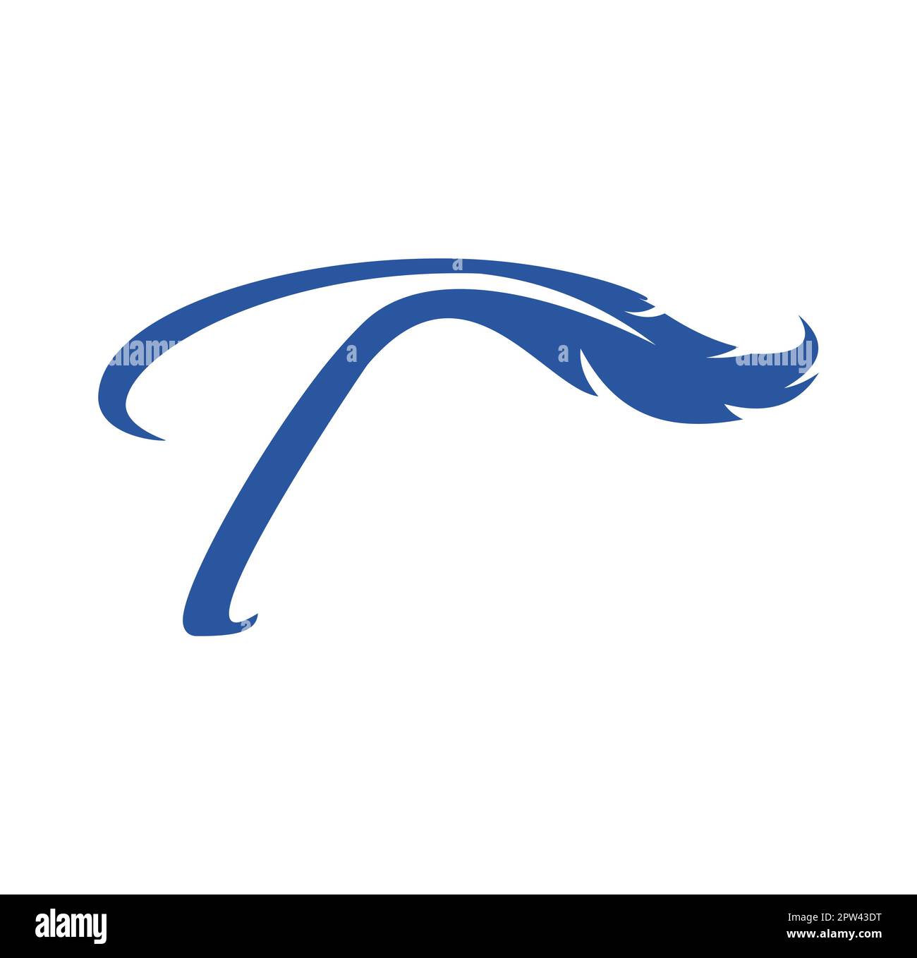 Feather Monogram Logo Initial Letter T Stock Vector Image & Art - Alamy