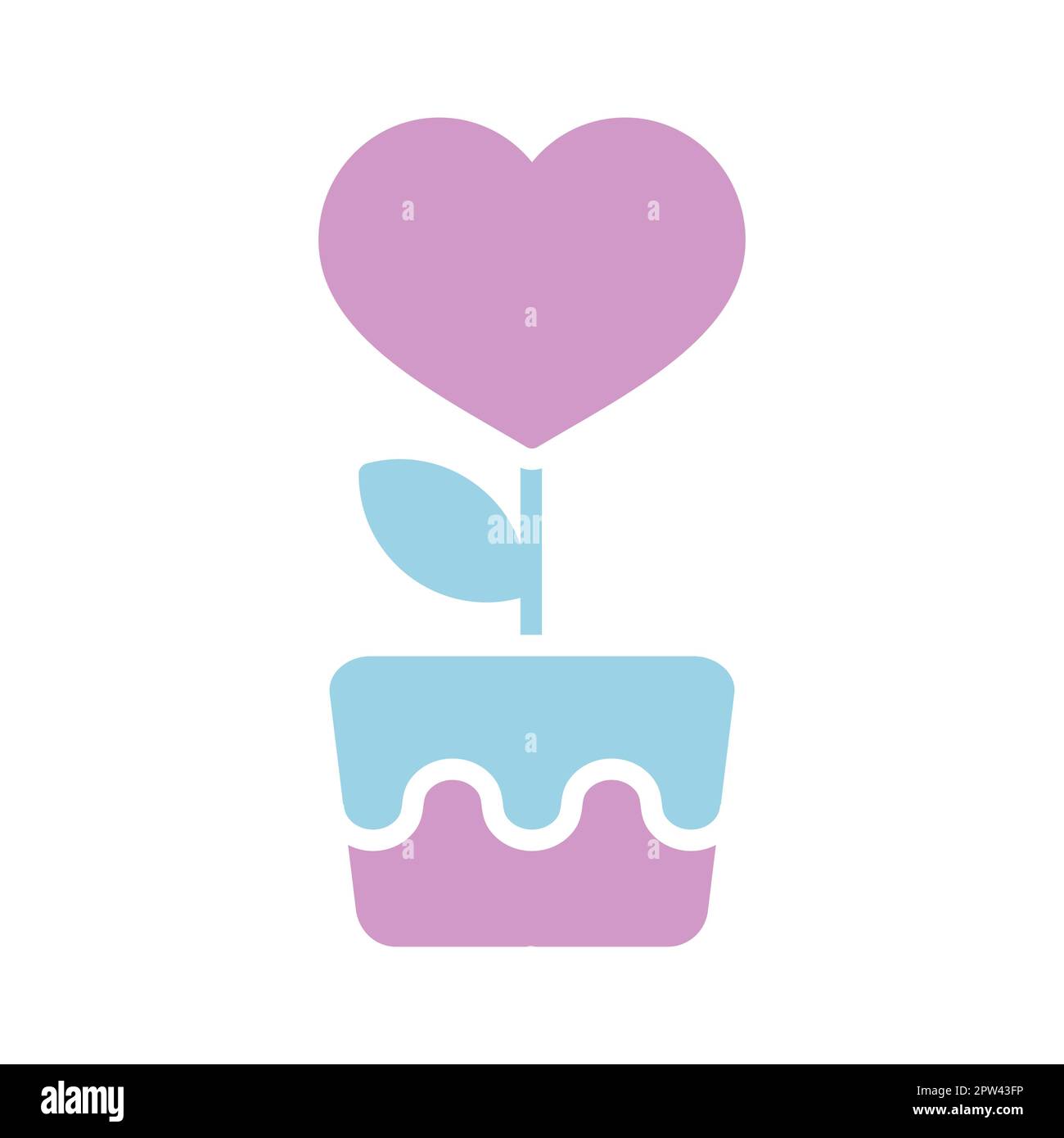 Flower pot icon glyph Stock Vector Images - Alamy