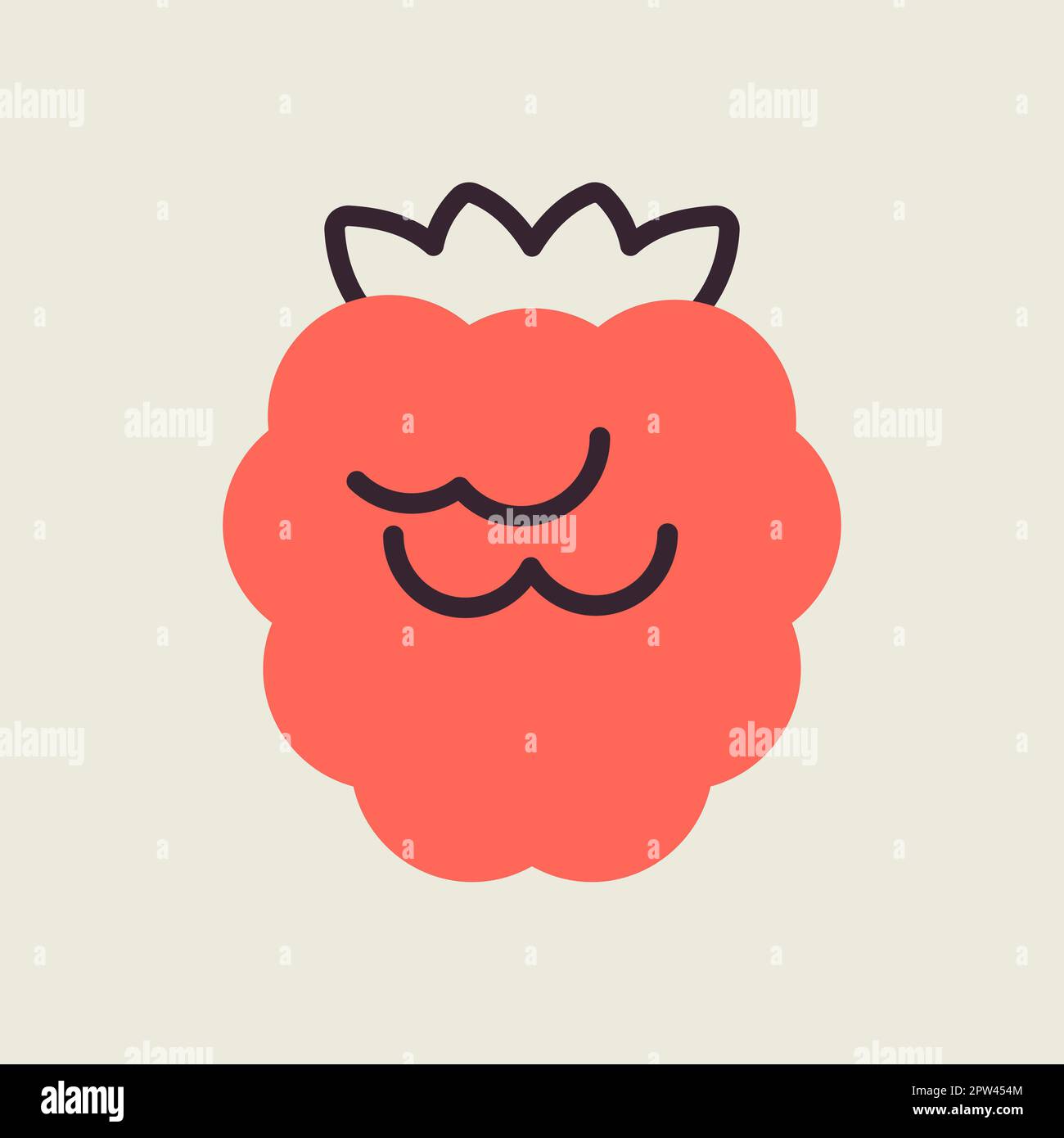 Raspberry, blackberry vector icon. Graph symbol for food and drinks web ...