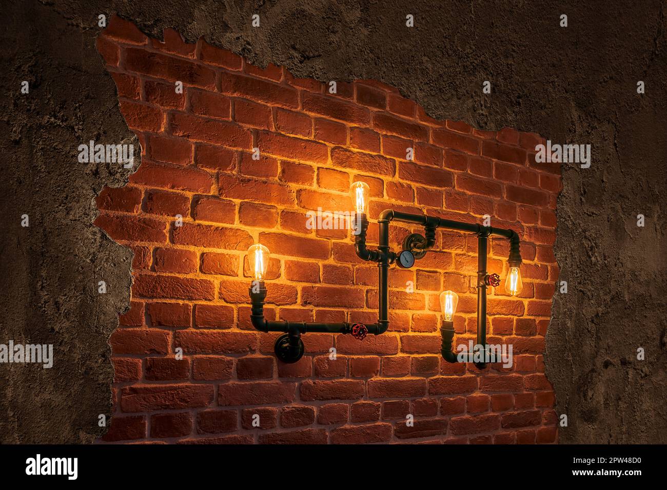 Concept of interior lighting with edison bulb lamp Stock Photo - Alamy