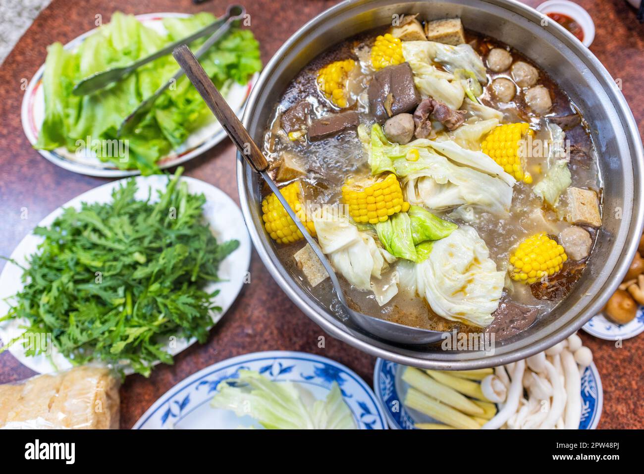 Taiwanese cuisine ginger duck soup Stock Photo - Alamy