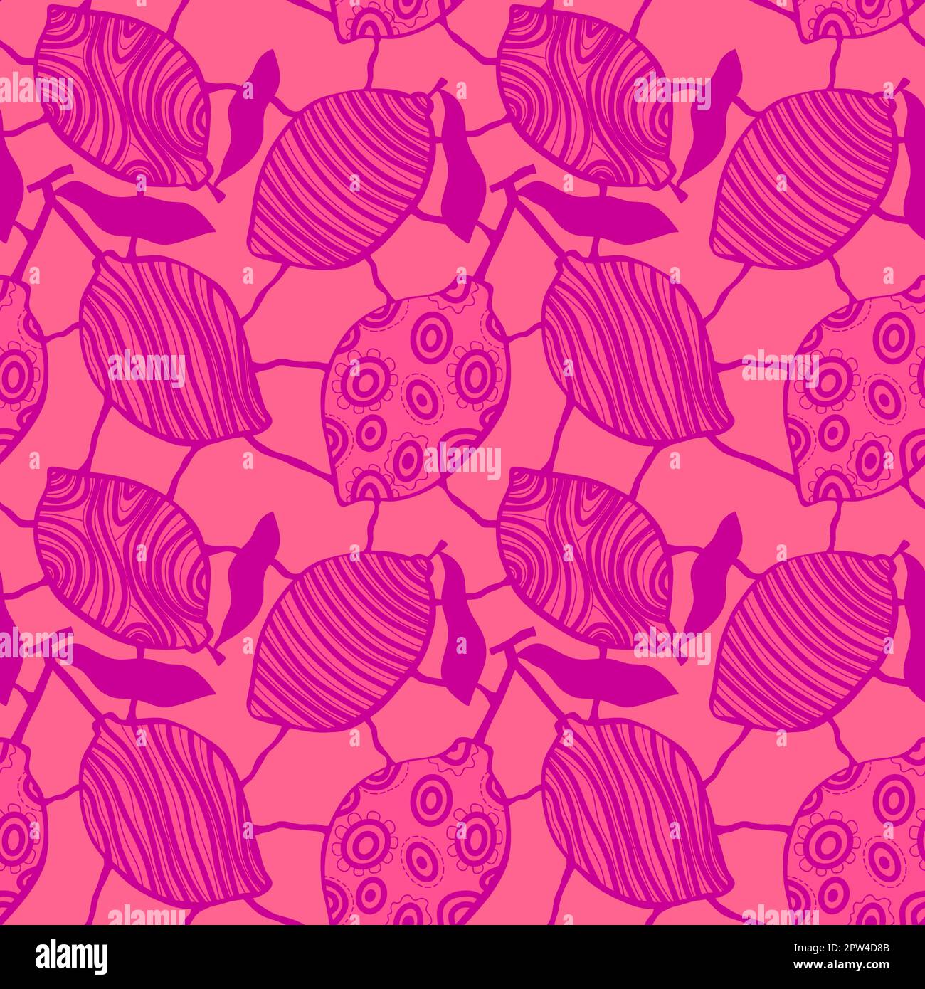 Cartoon summer fruit seamless lemon pattern for wrapping paper and ...