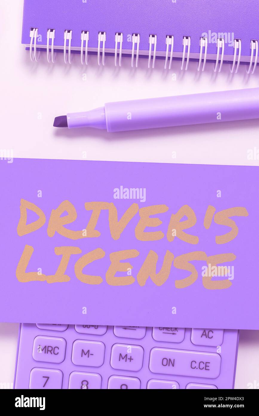 Writing displaying text Driver S License, Business approach a document ...