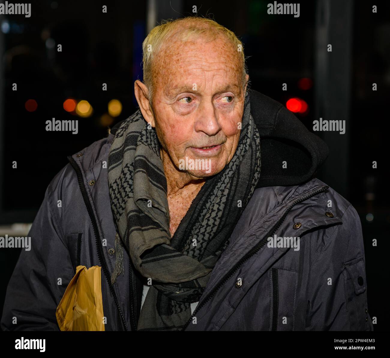 David Bailey sneaking into the gallery displaying Danila Luppino's