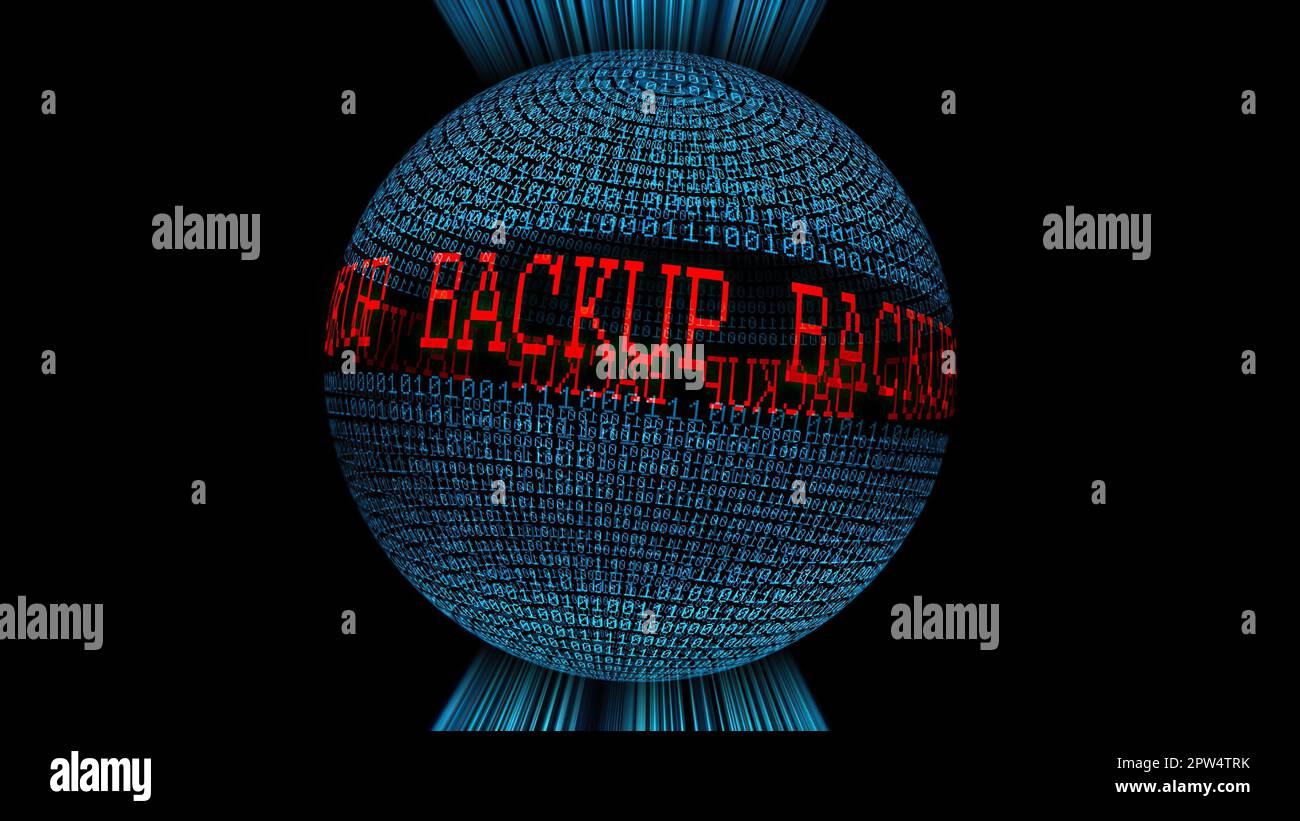 Back up binary data sphere concept Stock Photo