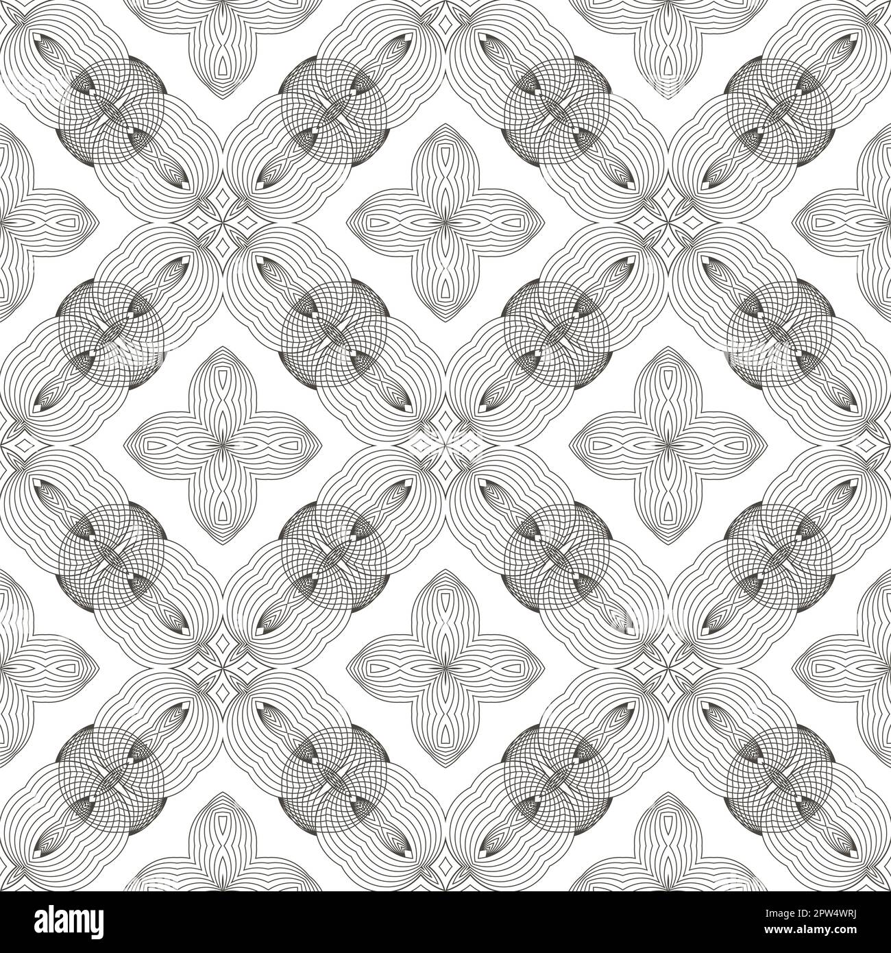 Line Icon Seamless Pattern Isolated on White Background Stock Photo - Alamy