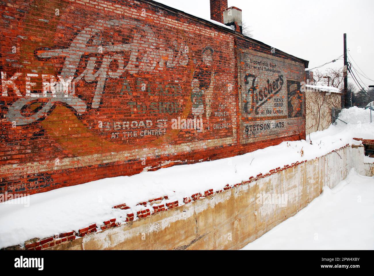 Demolition of several buildings for new construction revealed a century