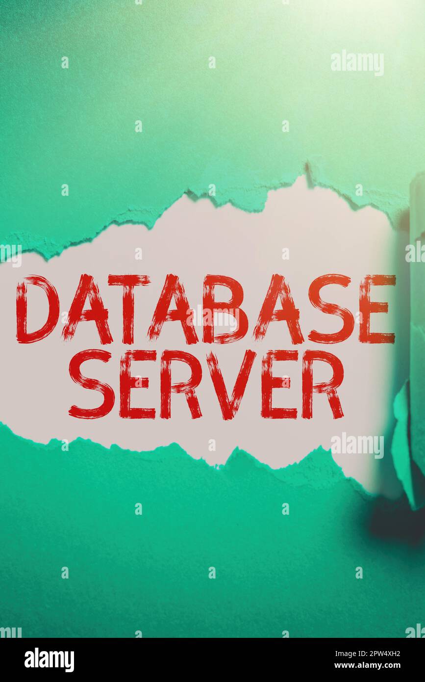 Inspiration showing sign Database Server, Business concept uses a database application that provides database services Stock Photo
