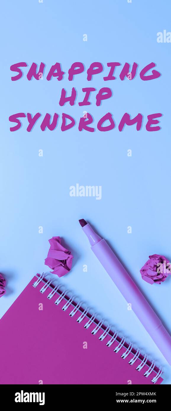 Conceptual caption Snapping Hip Syndrome, Concept meaning audible snap