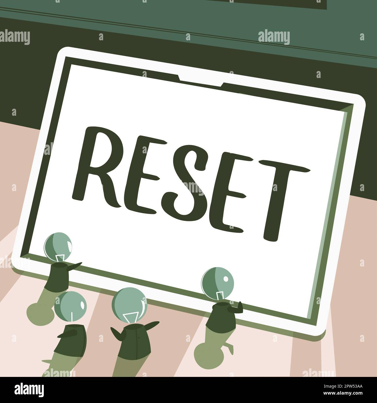 Inspiration showing sign Reset, Concept meaning cause device return to