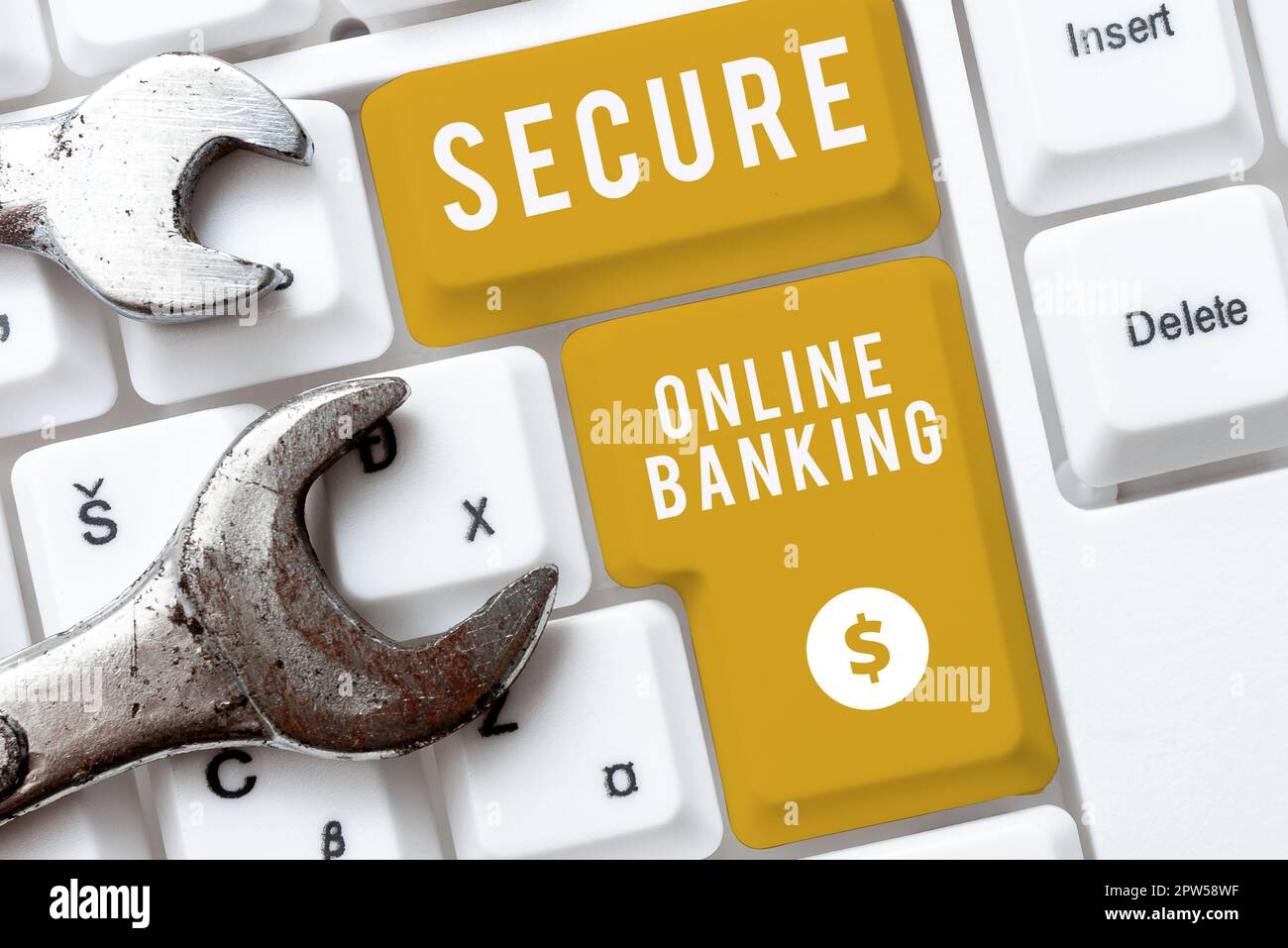 Text caption presenting Secure Online Banking, Business showcase Safe ... - Ways To Secure Online Bank Accounts