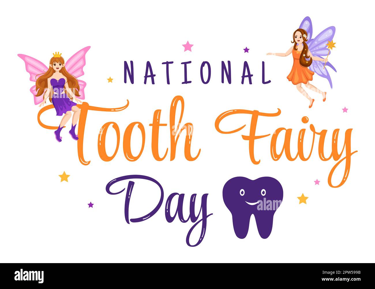 National Tooth Fairy Day with Little Girl to Help Kids for Dental