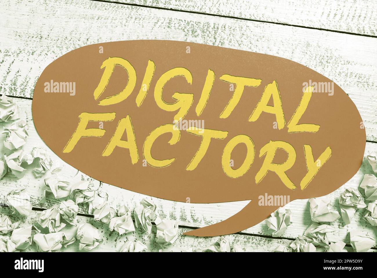 Text sign showing Digital Factory, Business idea uses digital ...