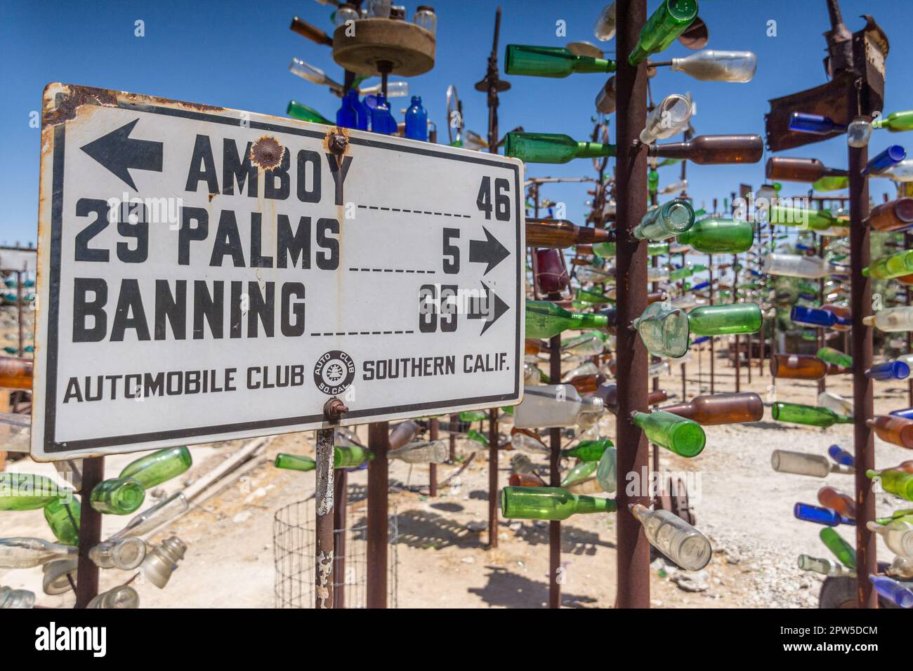 Elmer's Bottle Tree Ranch is a roadside art installation and tourist
