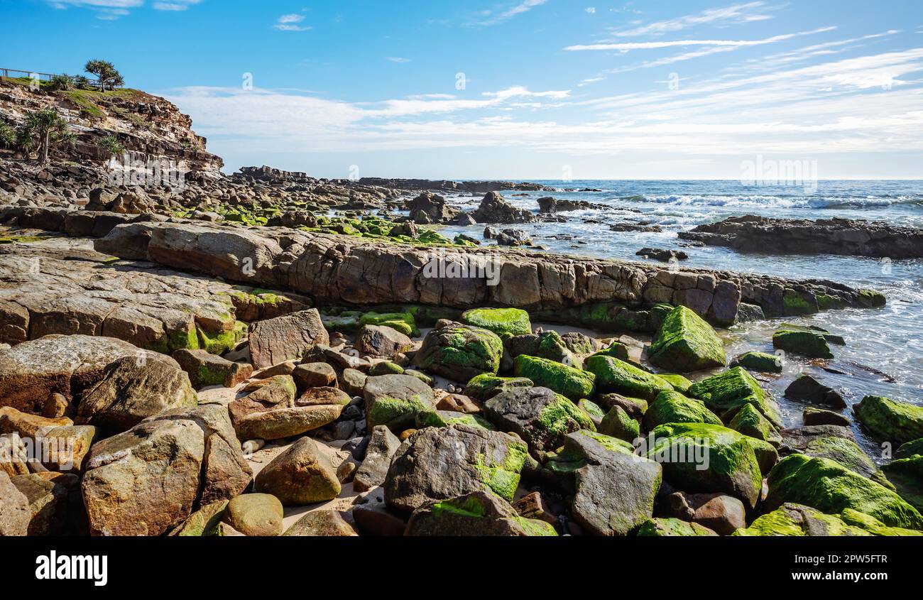 Lookout and rocky headland at Point Arkwright, Coolum, Sunshine Coast
