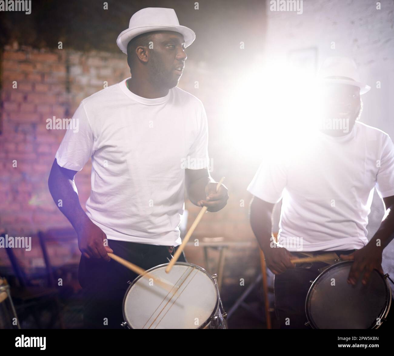 The sounds of perfect percussion. a band playing their percussion