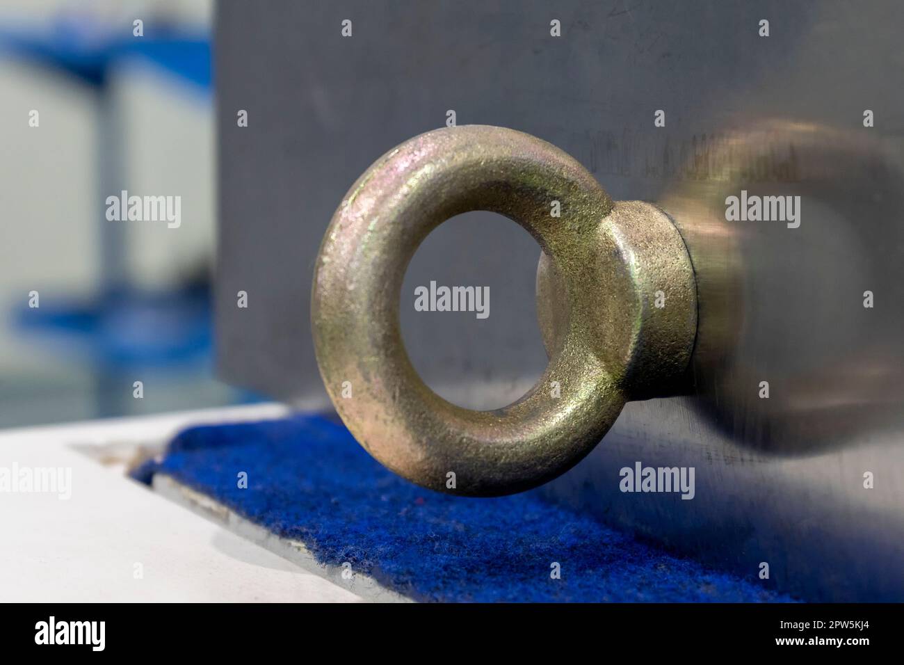 Eye bolt gold color industrial tool equipment Stock Photo Alamy