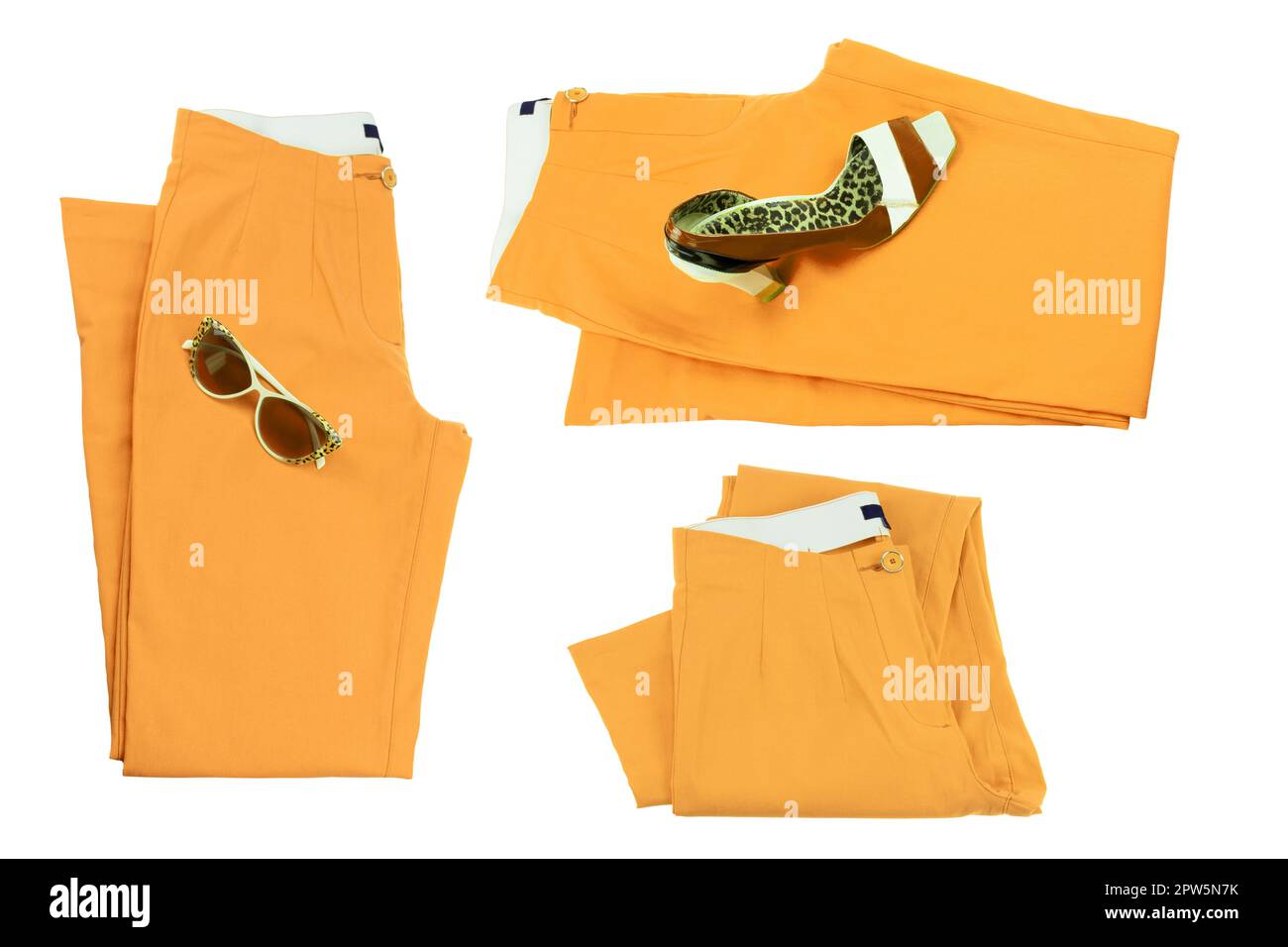 Yellow Pants Isolated On White Background Stock Photo - Download