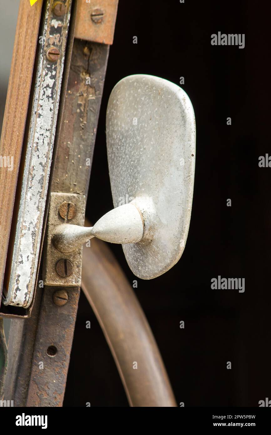 Side windows of vintage cars aged many years Stock Photo Alamy