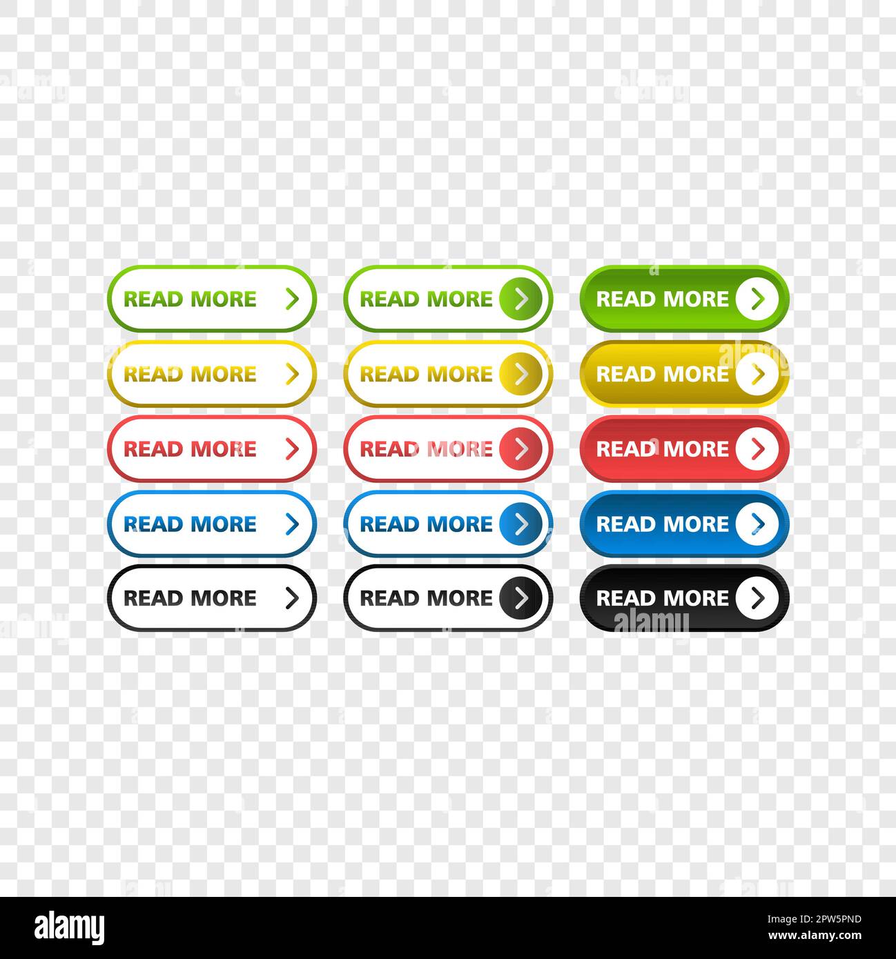 Icon set multi colored button in flat style Stock Vector Image & Art ...
