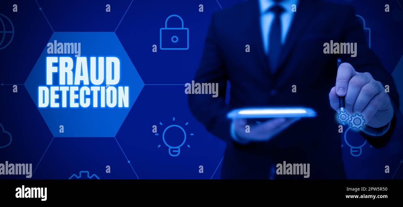 Fraud Detection Text Example Writing displaying text Fraud Detection, Business approach ...