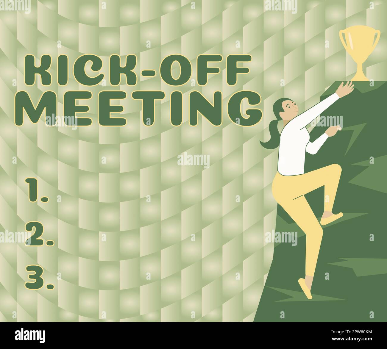 Hand writing sign Kick Off Meeting, Conceptual photo first meeting with ...