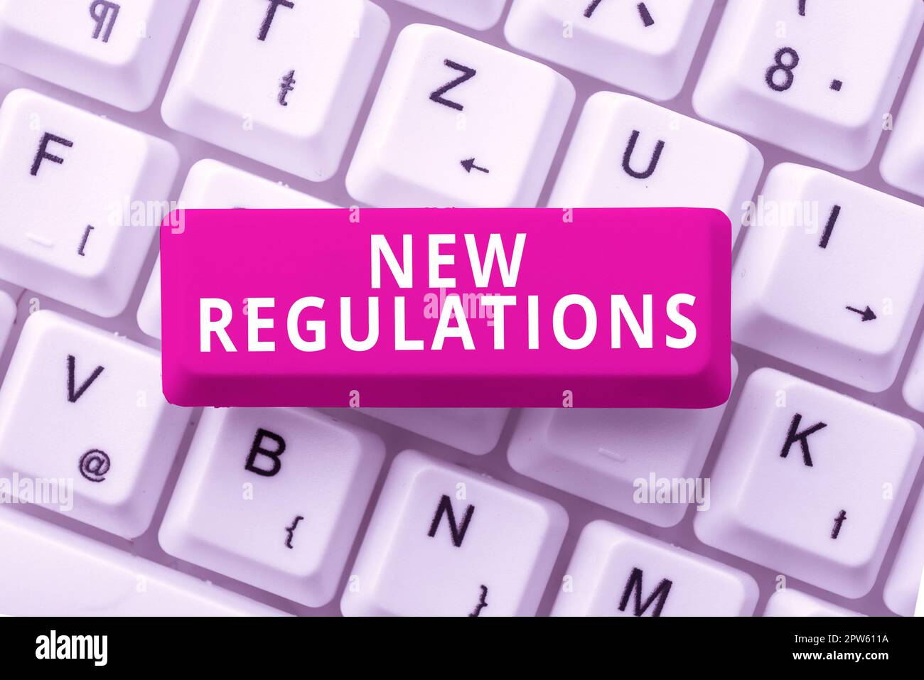 Text showing inspiration New Regulations, Word Written on rules made by a government or