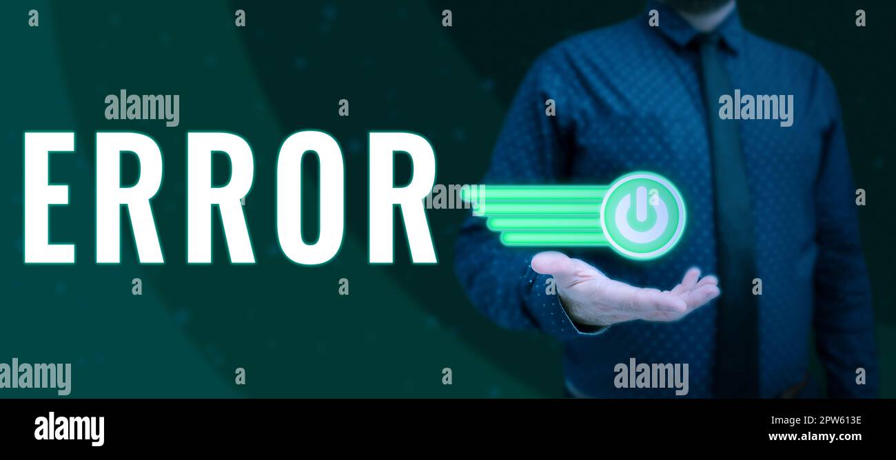 Conceptual display Error, Concept meaning mistake Condition of being