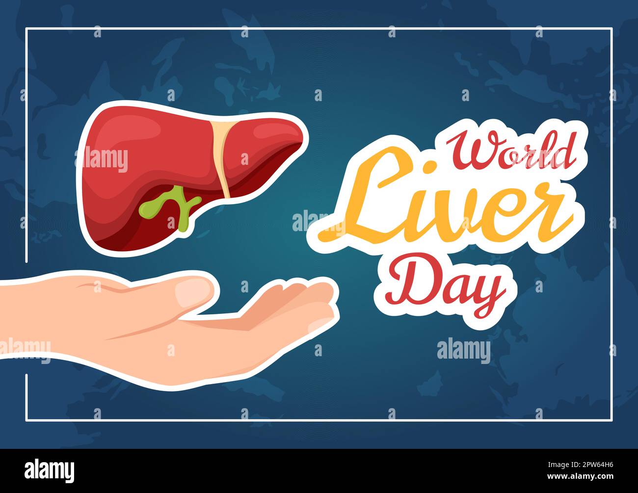 World Liver day on April 19th Illustration to Raise Global Awareness of ...