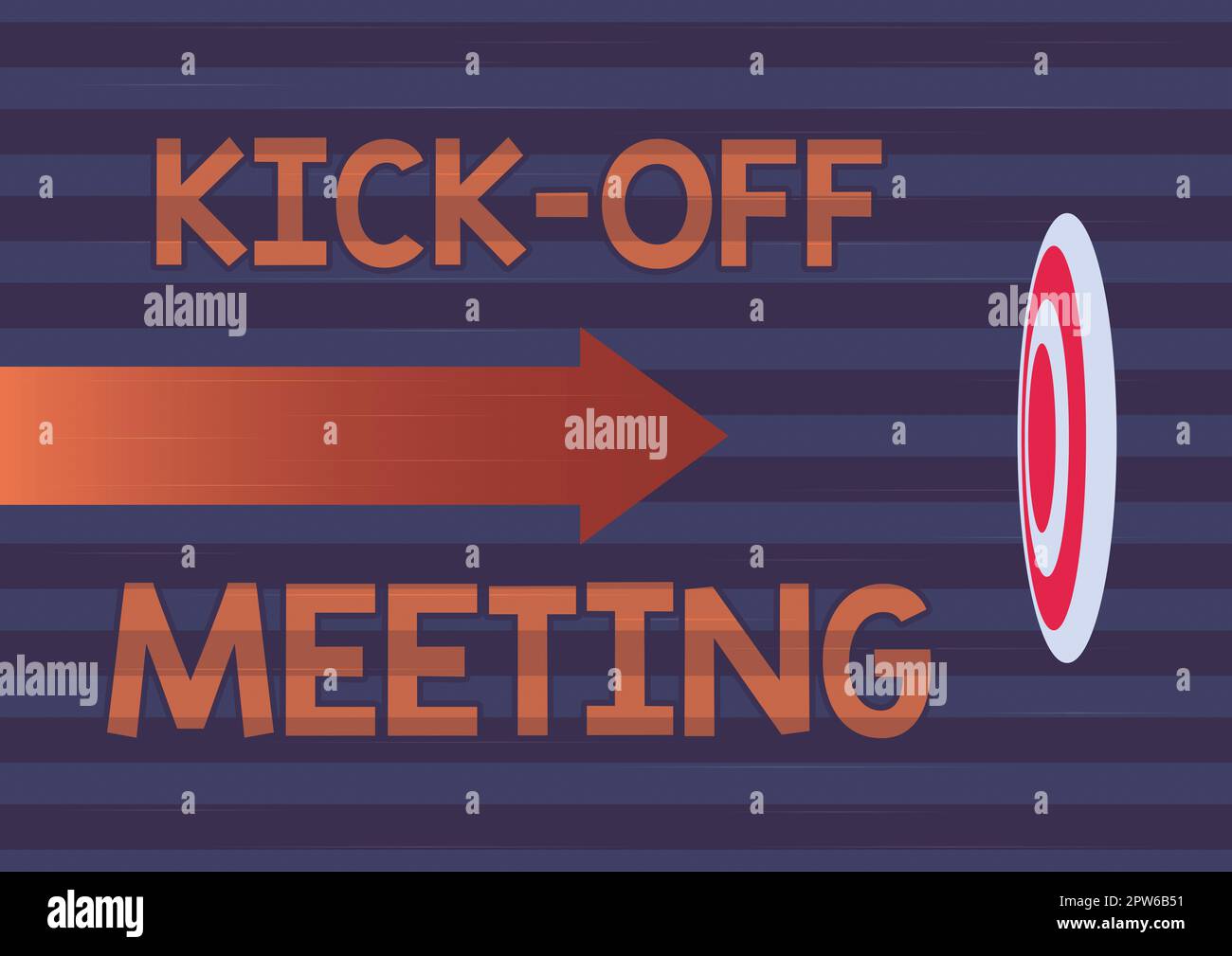 Sign displaying Kick Off Meeting, Business idea first meeting with the ...
