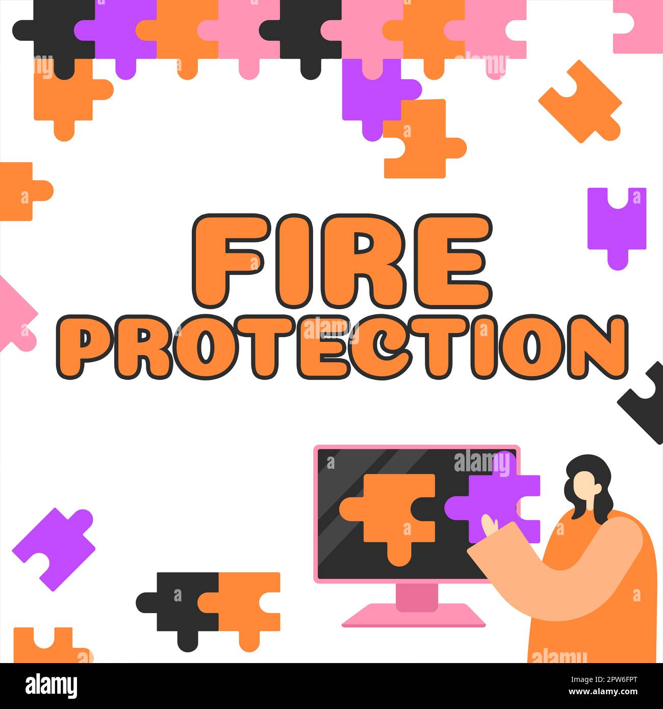 Text Caption Presenting Fire Protection Business Approach Measures Taken To Prevent Fire From