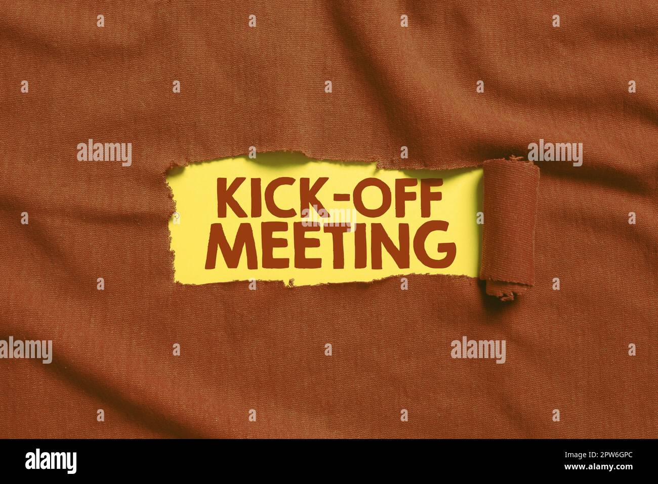 Handwriting text Kick Off Meeting. Concept meaning getting fired from your  team private talking about company Stock Photo - Alamy