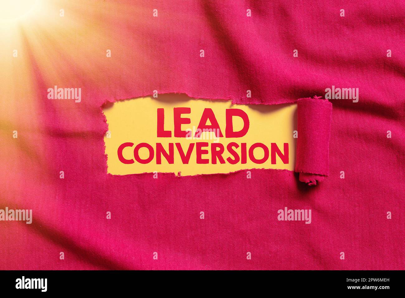 Text showing inspiration Lead Conversion, Word for Process of turning a