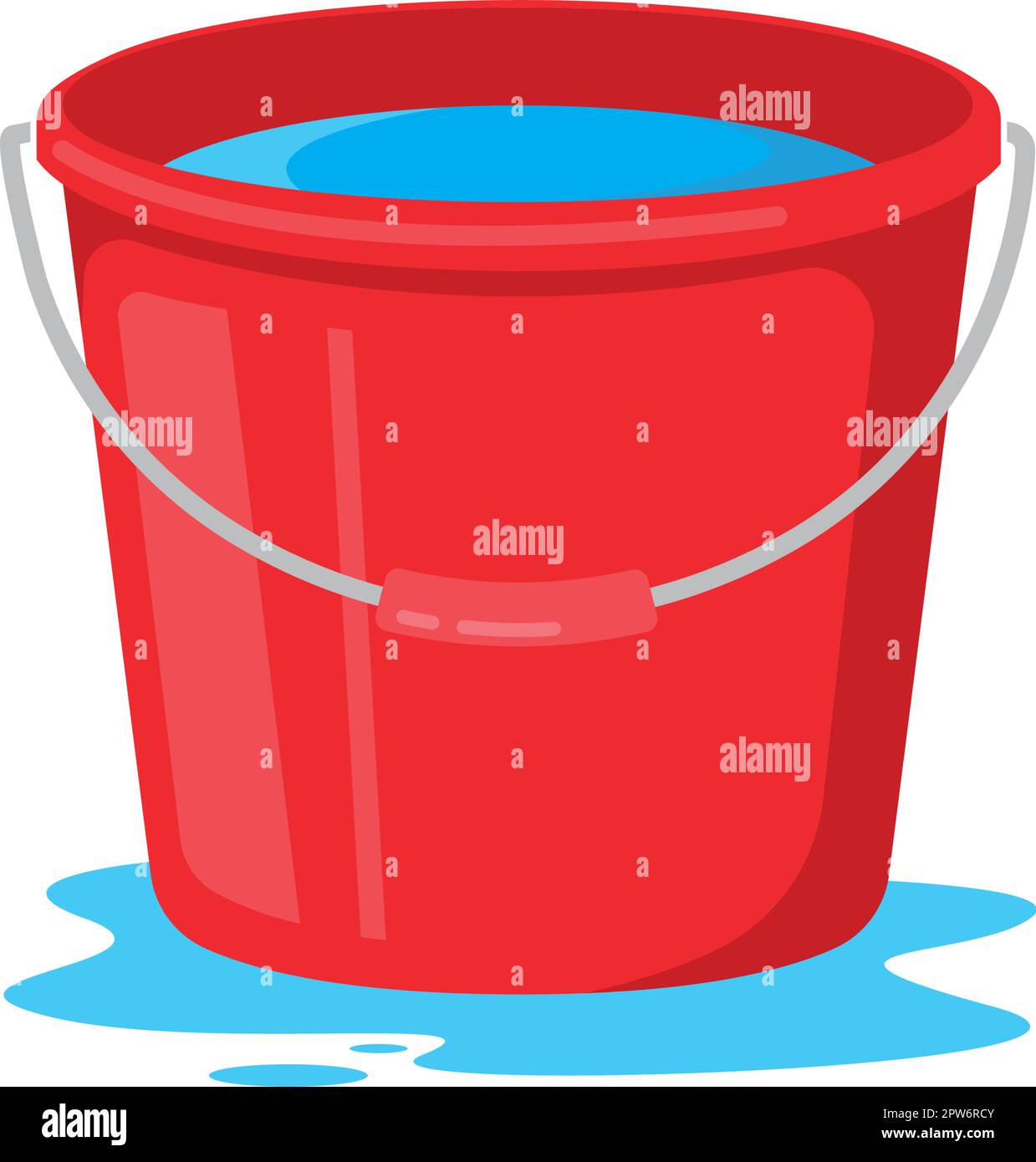 red water bucket element vector design template Stock Vector