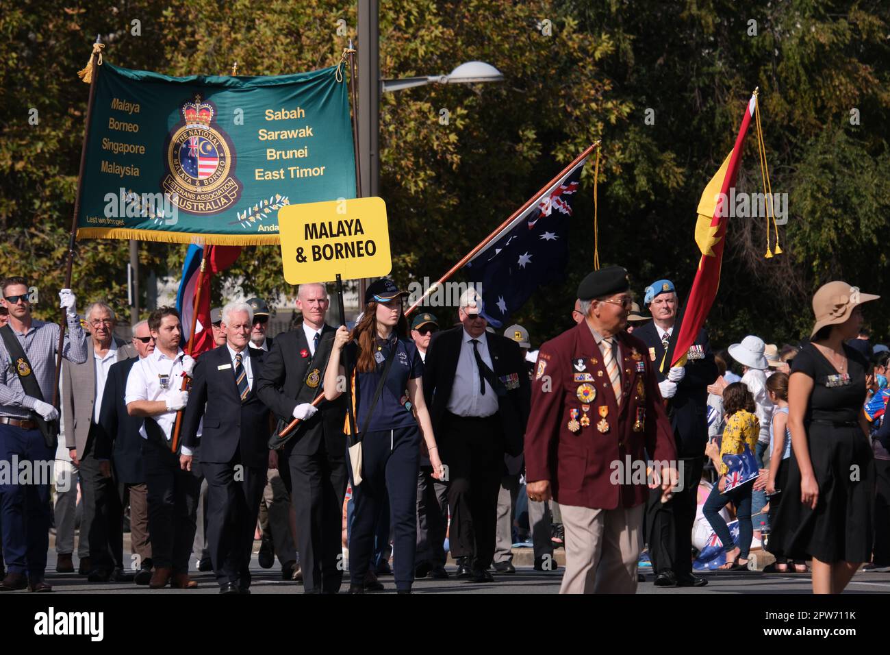 Anzac day march adelaide australia 2023 malaya borneo veterans r hires