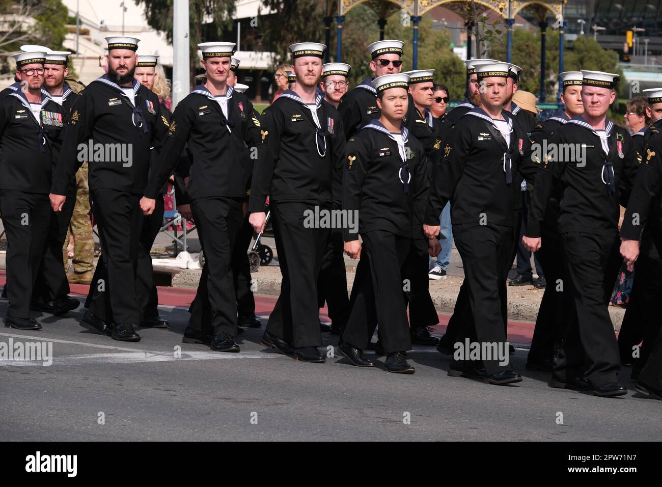 The 2023 Anzac Day march in Adelaide Australia Stock Photo Alamy