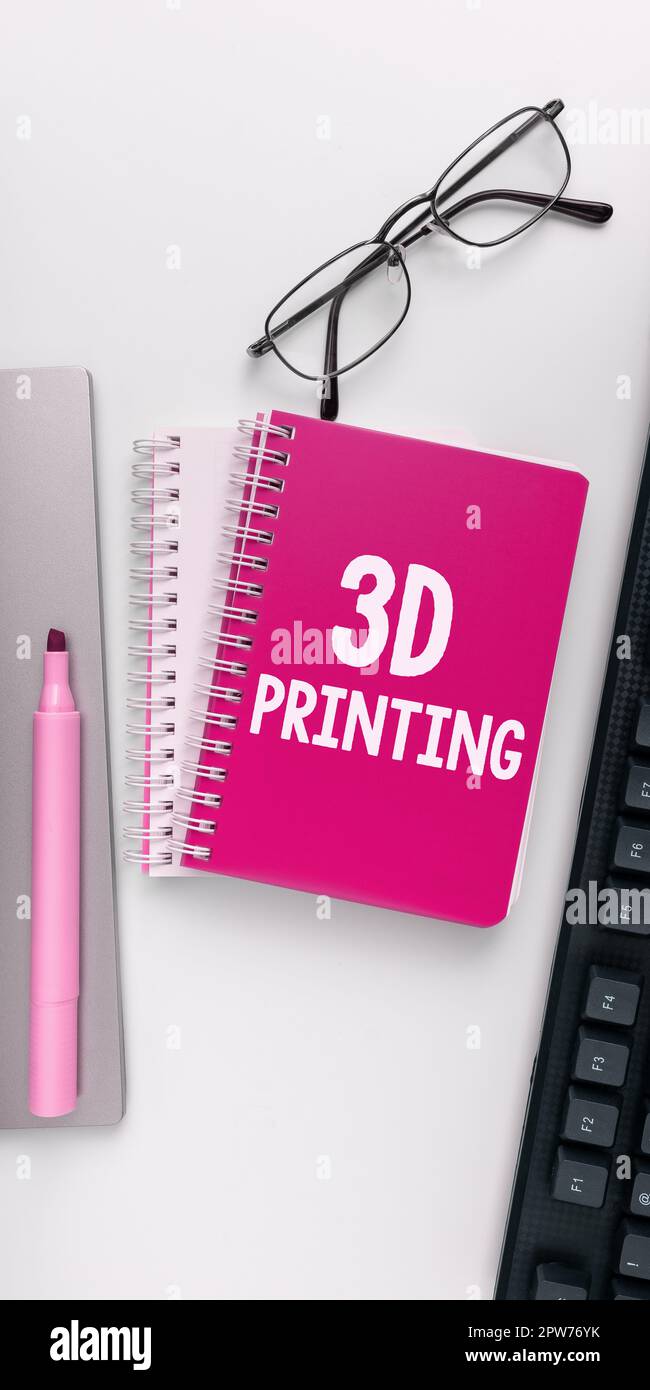 Writing displaying text 3D Printing, Concept meaning making a physical ...